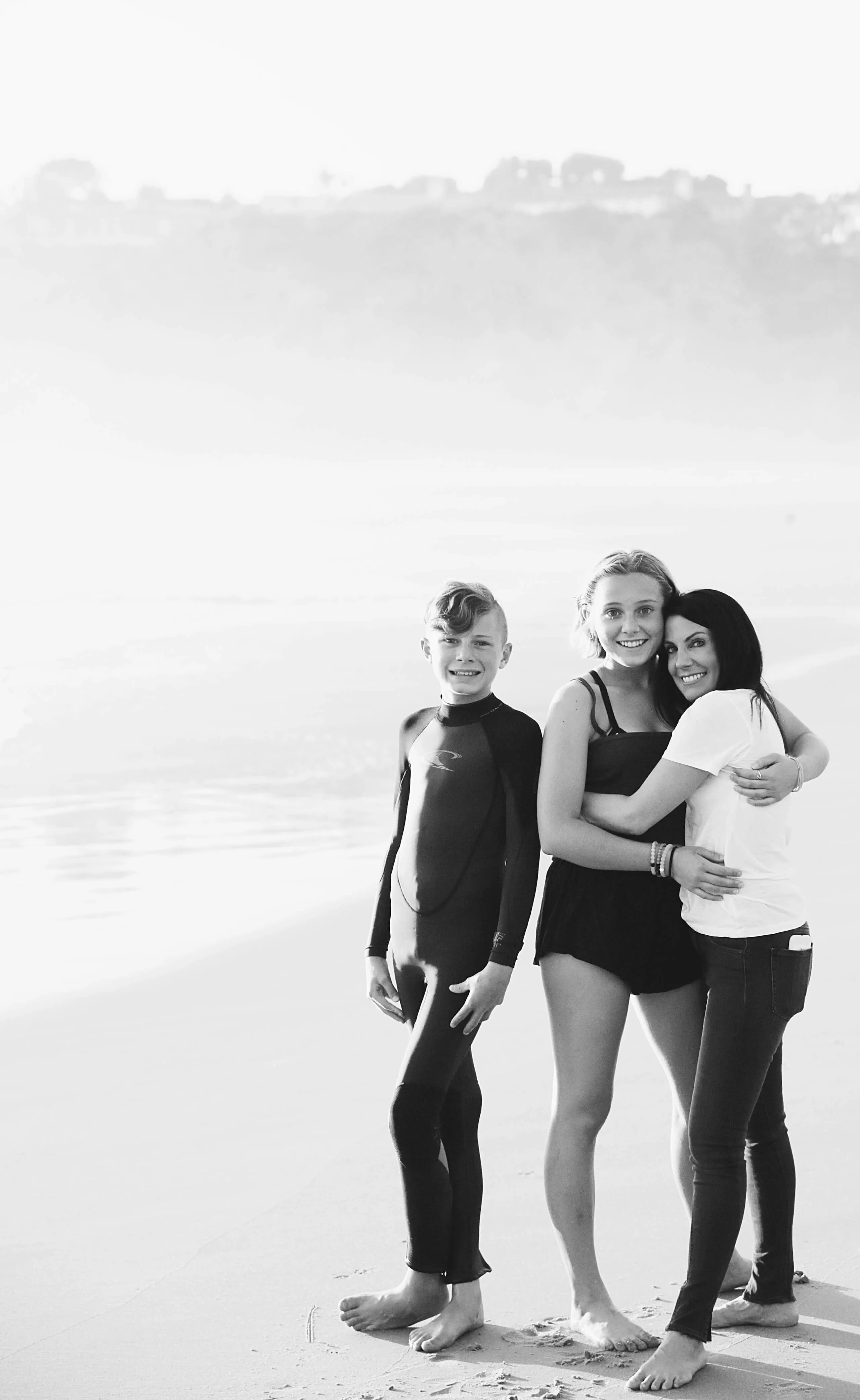 Michele and family at the beach